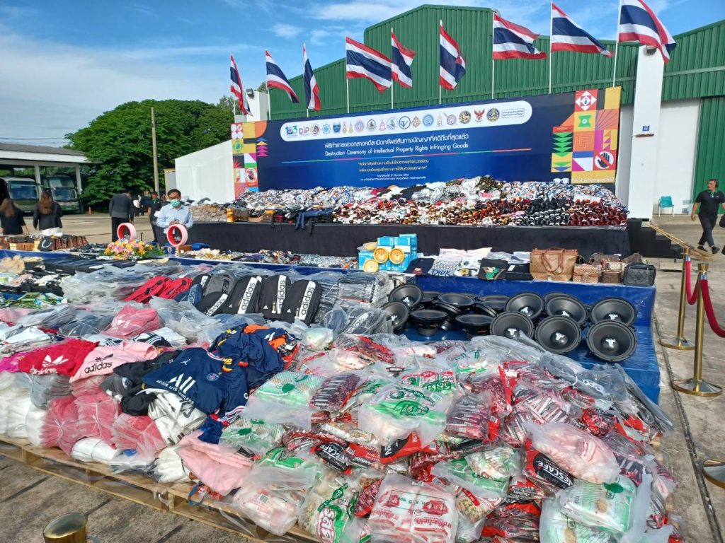 NEWS ON THE 2023 COUNTERFEIT GOODS DESTRUCTION CEREMONY IN THAILAND